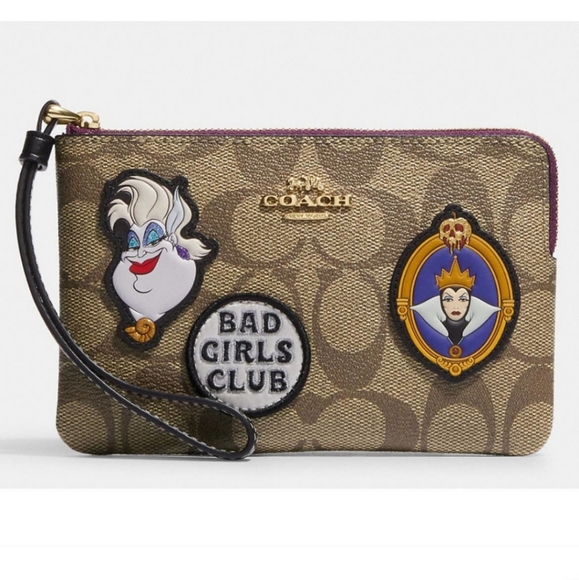 Coach Bags Coach Disney X Corner Wristlet Patches Bad Girls Club Villain Ursula Queen New